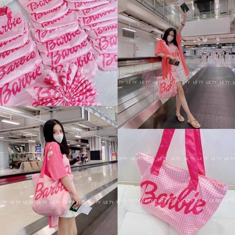 (e về hàng r ạ) 🌸 ultr cuteeee, chiếc túi caro hồng Barbie đốn tym tuiiii.