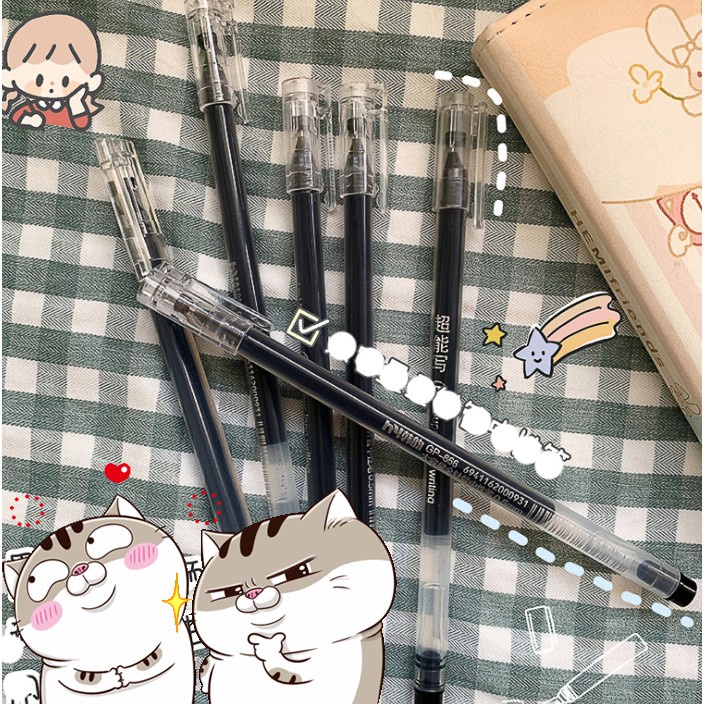 Bút gel basic RESUN mờ gió không đánh dấu, khô nhanh, mực đen liên tục 0.5mm ký học sinh văn phòng trơn tru B1 B3