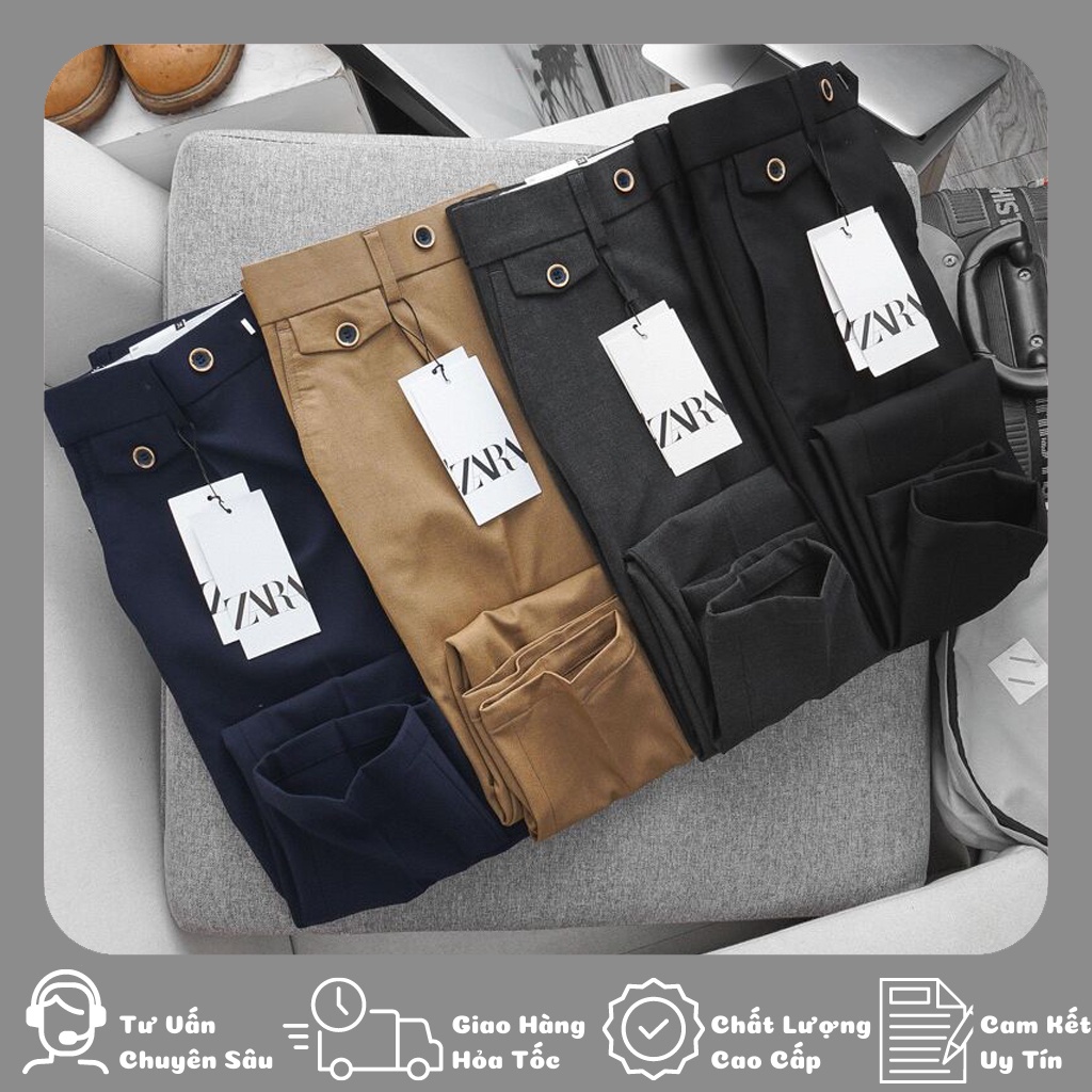 Quần Âu Nam ZR 8 Chuẩn Form Slimfit Vải Co Dãn
