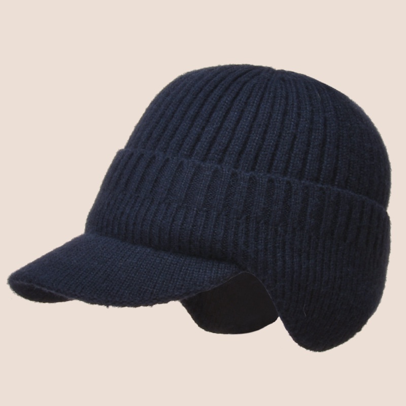 Thick Wool Hats Keep Warm Protects Ears European American Style Fall Winter Fashion For Men