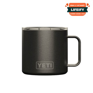 Ly Giữ Nhiệt Cao Cấp YETI Rambler 14oz (420ml) Mug - Graphite (Phiên Bản Cao Cấp)