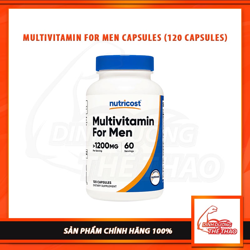 Nutricost Multivitamin For Men Viên Uống Bổ Sung Vitamin Và Khoáng Chất Dành Cho Nam Giới (120 Viên)