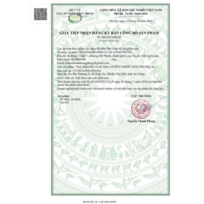 Dưỡng Khớp Long Phụng