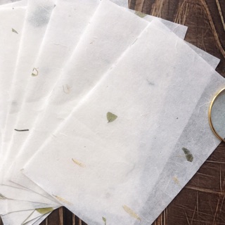 Giấy dó dập lá handmade 10 tấm mix