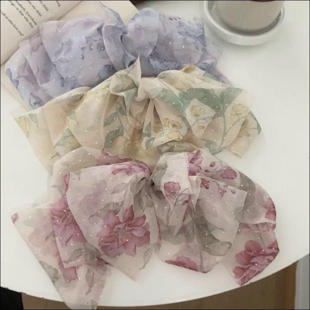 Kẹp Tóc Hoa Lớn Thời Trang Mùa Hè Pháp Cổ Điển