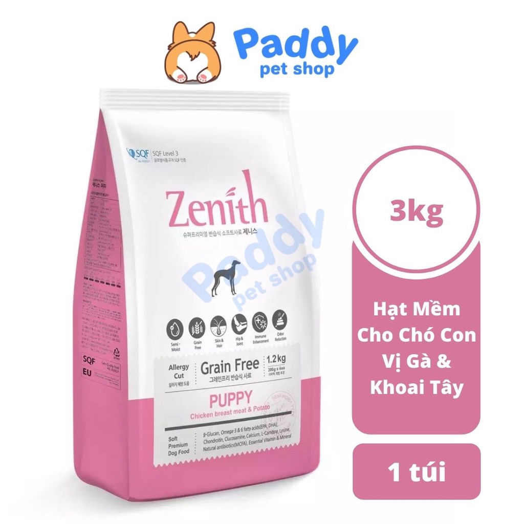 [3kg] Hạt Mềm Zenith Puppy Cho Chó Con