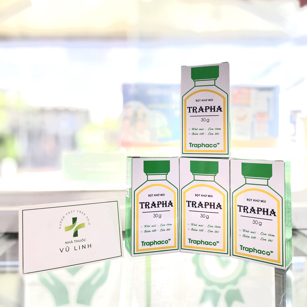 Bột Khử Mùi TRAPHA Khử Mùi Hôi Chân, Khử Mùi Hôi Nách Traphaco Lọ 30g