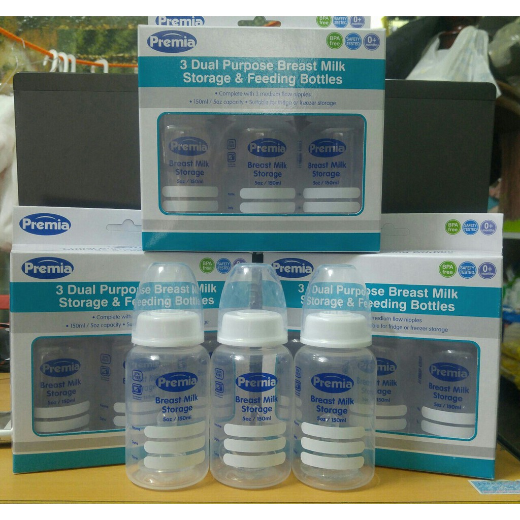 Bộ 3 bình trữ sữa Premia_Upass