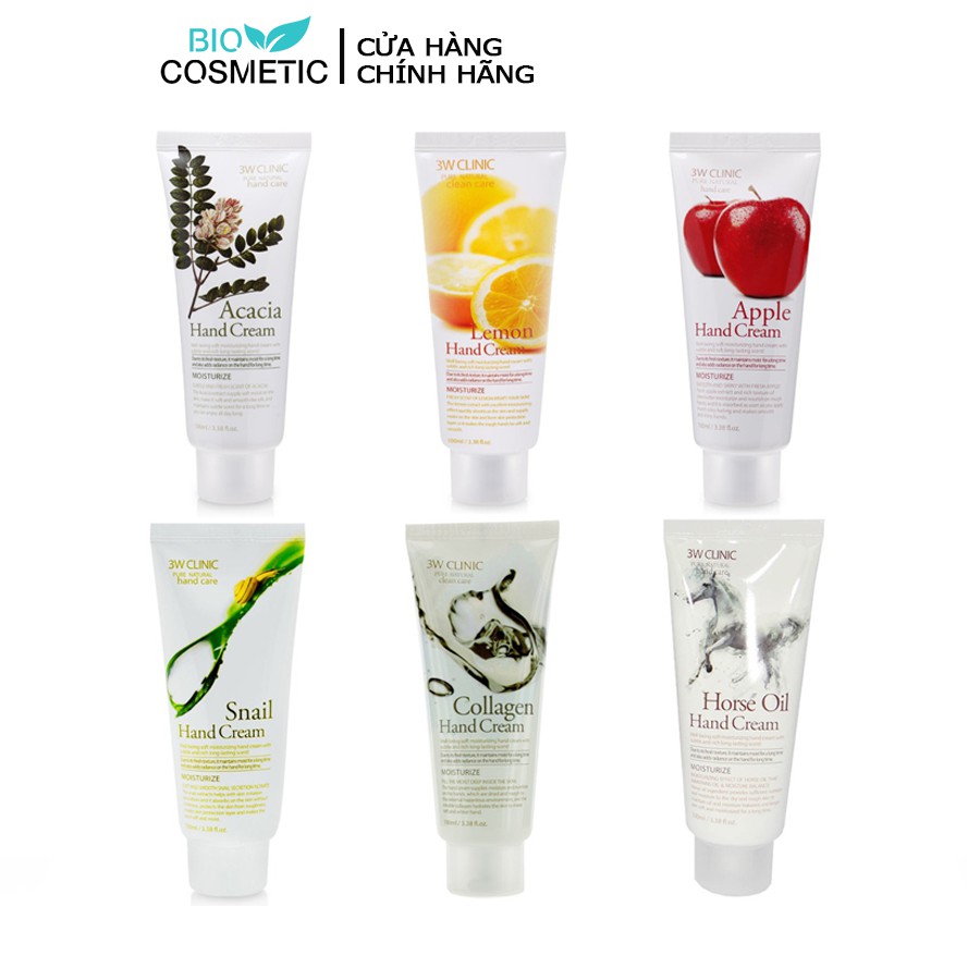 Kem Dưỡng Da Tay 3W Clinic Hand Cream Hàn Quốc 100ml