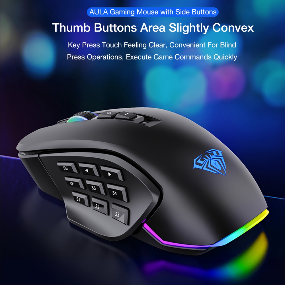 Aula Wired Gaming Mouse, 9 Buttons H510