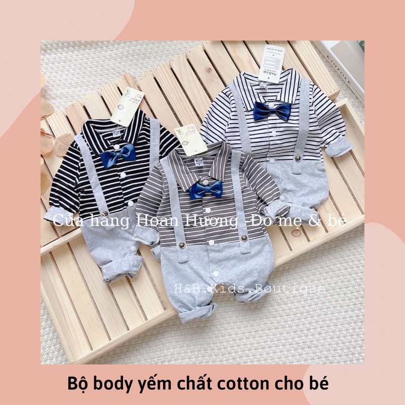 Bộ body yếm chất cotton cho bé