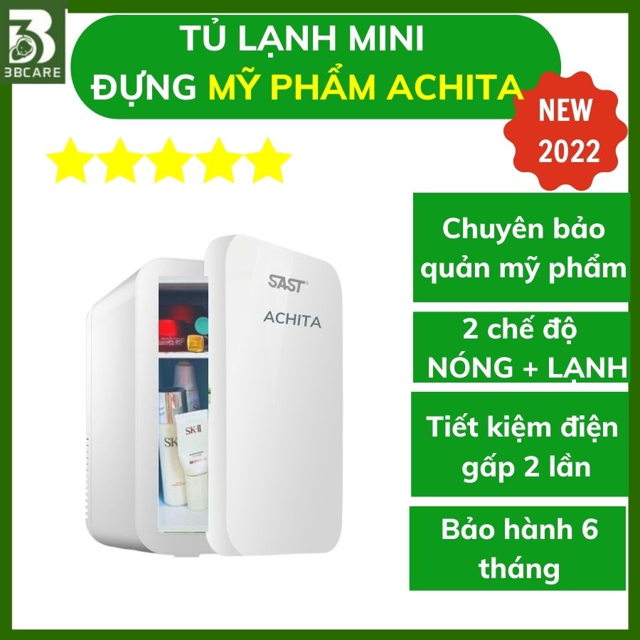 Tủ lạnh mini đựng mỹ phẩm ACHITA T22 kết hợp bảo quản, khay đựng mỹ phẩm - Shop 3B care