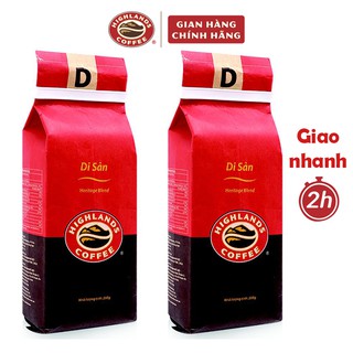  Hai gói cà phê rang xay Di Sản Highlands Coffee 200g  cafe rang xay pha phin Di sản gồm cà phê robusta  