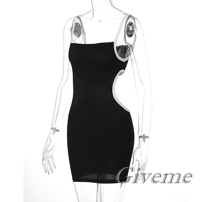 Đầm Ôm Hai Dây Hở Lưng Thời Trang Gợi Cảm Cho Nữ