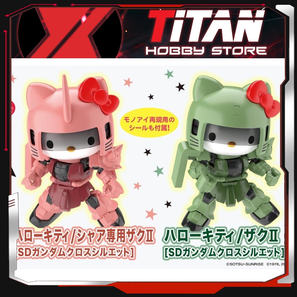 Mô hình lắp ráp Gunpla SD CS Hello Kitty Zaku II Bandai