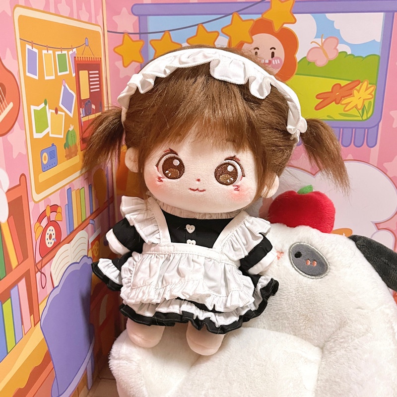 Bộ đồ phục vụ nữ cho bé doll 20cm