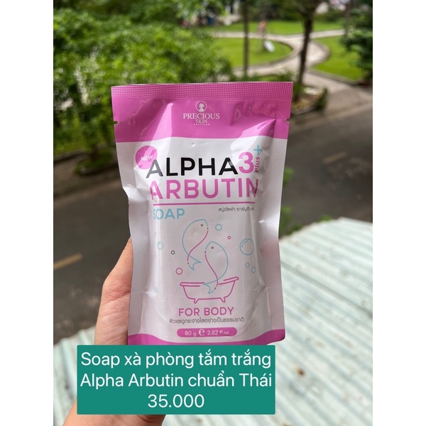 Soap Xà Phòng Tắm Trắng Body ALPHA ARBUTIN 3+ Plus 80g - Thái Lan