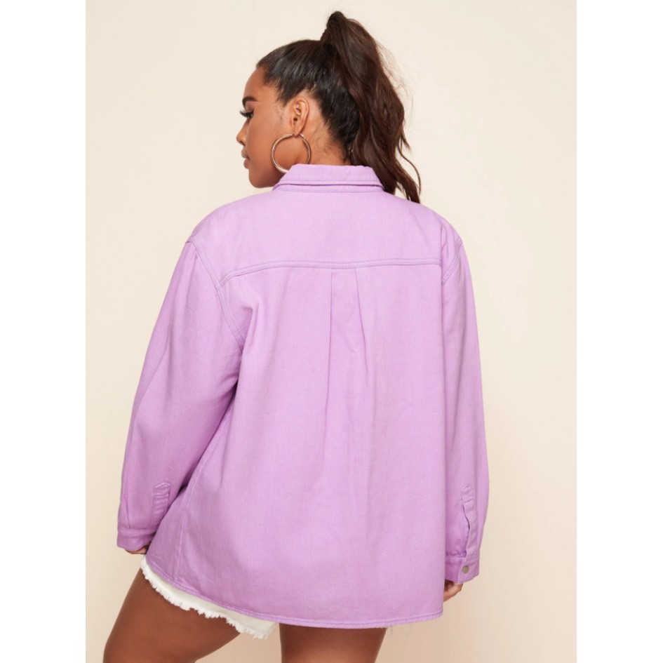 ÁO KHOÁC DENIM MÀU TÍM 85-110KG - AK95