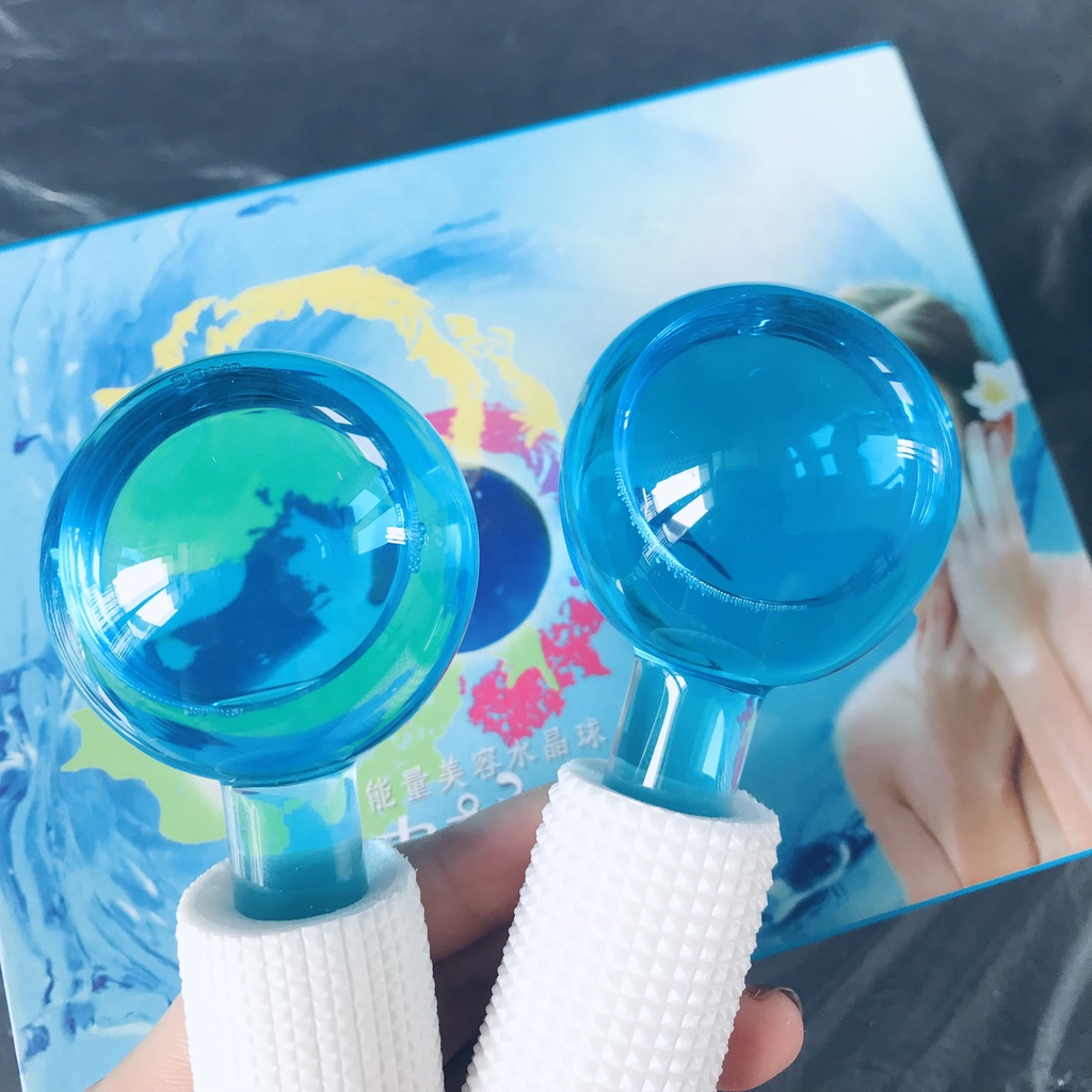 Cặp Cầu Băng Lạnh Massage Mặt Cầu Mát Xa Mặt Mát Lạnh Se Khít Lỗ Chân Lông chăm sóc da chuyên sâu