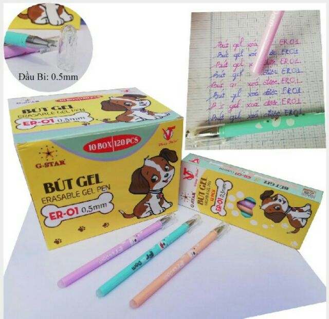 Bút gel có gôm xóa