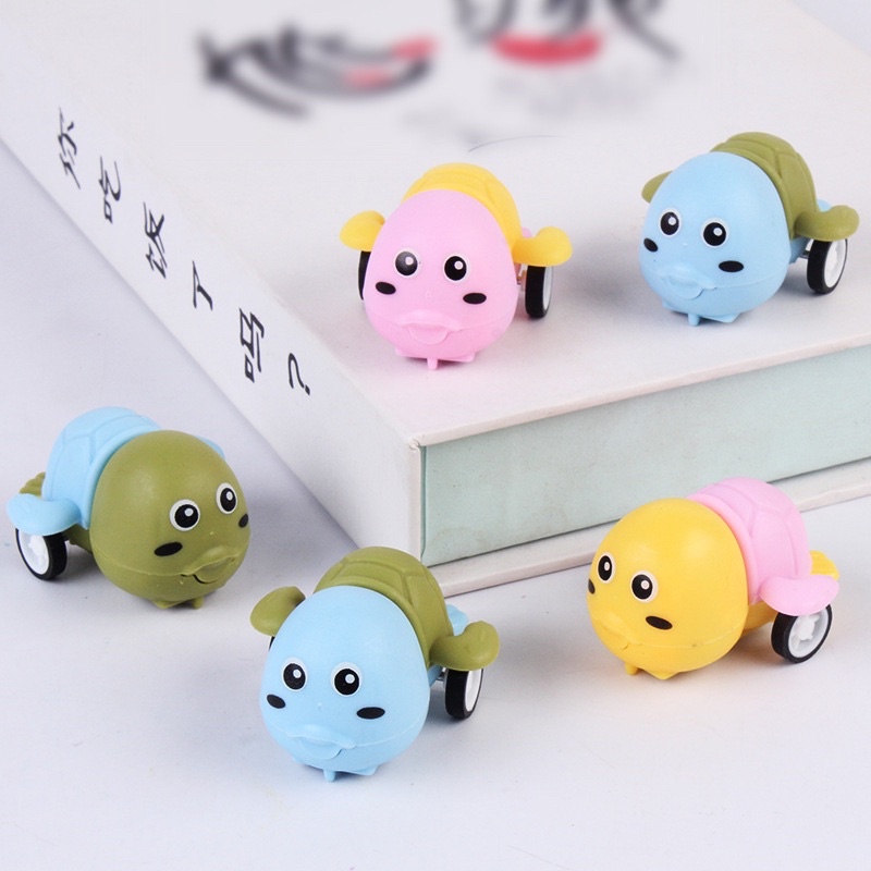[ Rẻ Vô Địch ] Đồ Chơi Con Rùa Mini  Chạy Cót, Xe Vịt Hoạt Hình Chạy Cót Cho Bé.