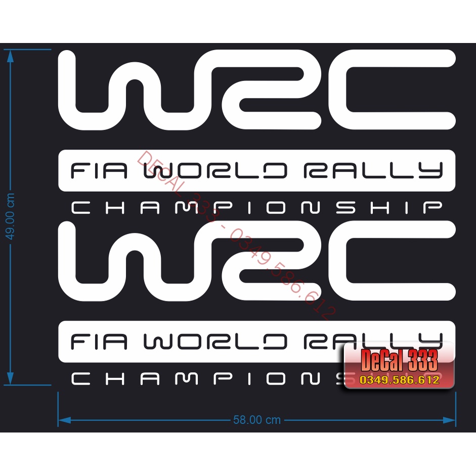 Decal tem dán xe ô tô  AMG SPORT WRC 567001 567002 567004