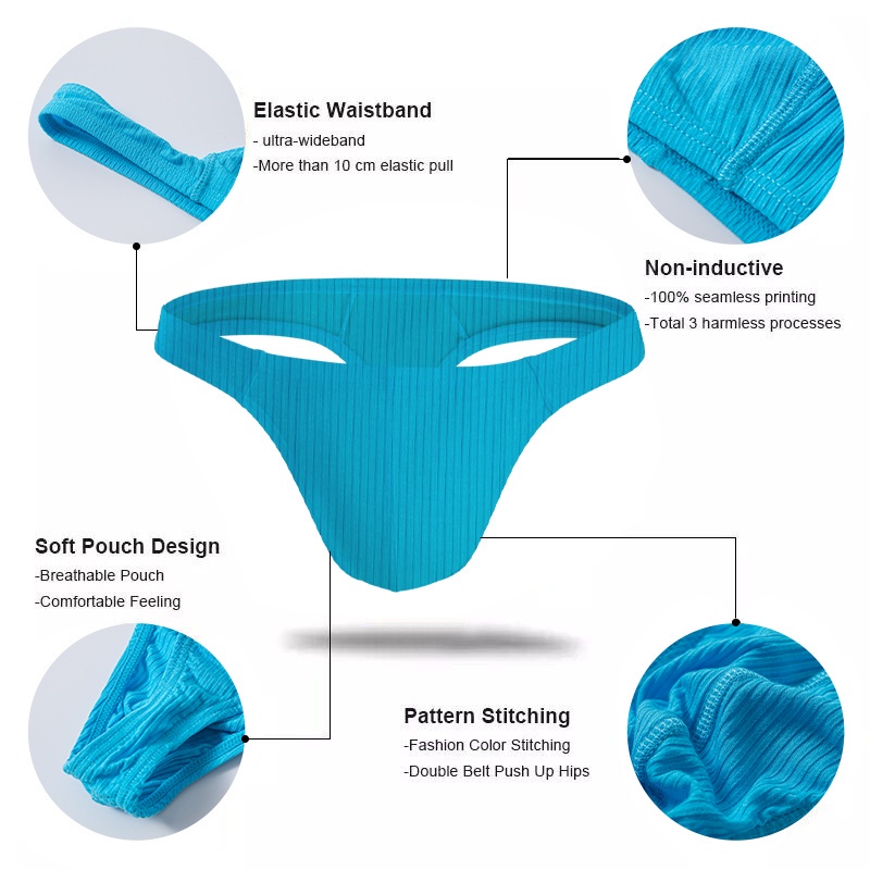 Quần Lót Thể Thao Cotton Mềm Thoáng Khí Lưng Thấp Có Túi Lồi Chữ U Quyến Rũ Cho Nam Ad7113
