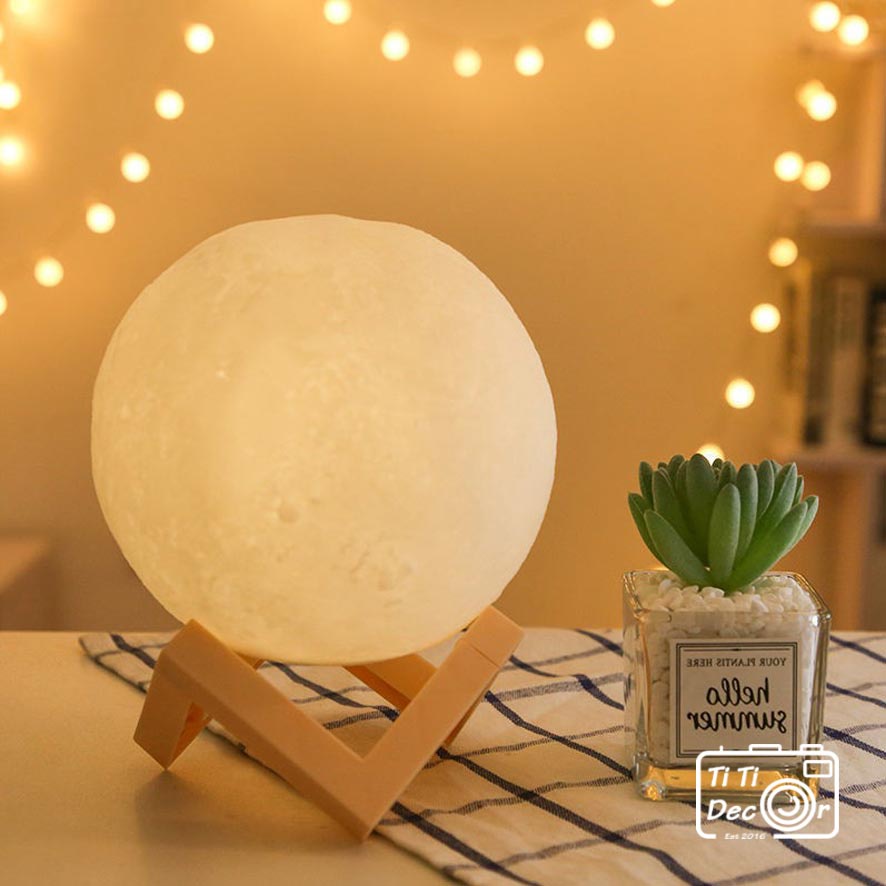 Đèn Ngủ Mặt Trăng TiTi Decor Dùng Trang Trí Phòng Ngủ Làm Quà Tặng