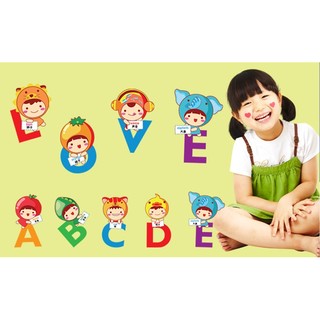 Decal dán tường bảng chữ cái 3 BinBin EB113 60 x 70 cm