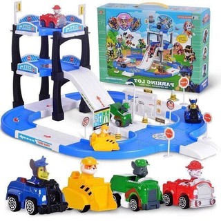 Đồ chơi mô hình biệt đội 4 chú chó cứu hộ parking lot..