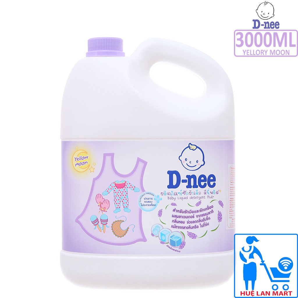 Nước Giặt Xả Cho Bé D-nee Yellory Moon Chai 3000ml (Dnee Tím)