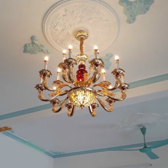 Đèn chùm MONSKY SILICK loại 15 tay hiện đại, quý phái trang trí nội thất sang trọng, cao cấp - kèm bóng LED chuyên dụng.