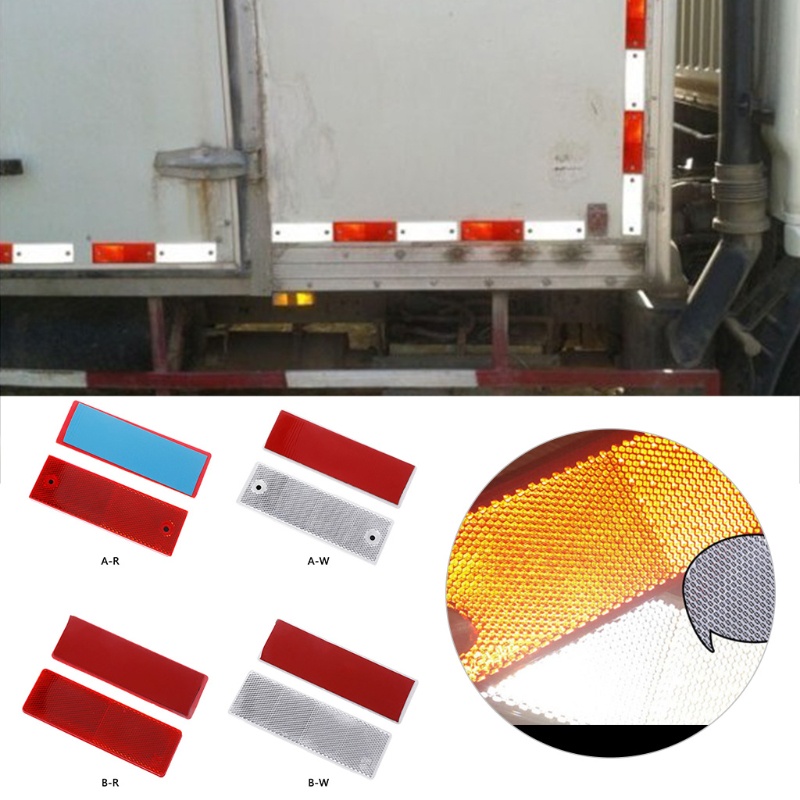 Bộ 2 Miếng Dán Phản Quang Cảnh Báo An Toàn Trang Trí Bánh Xe Hơi DIY