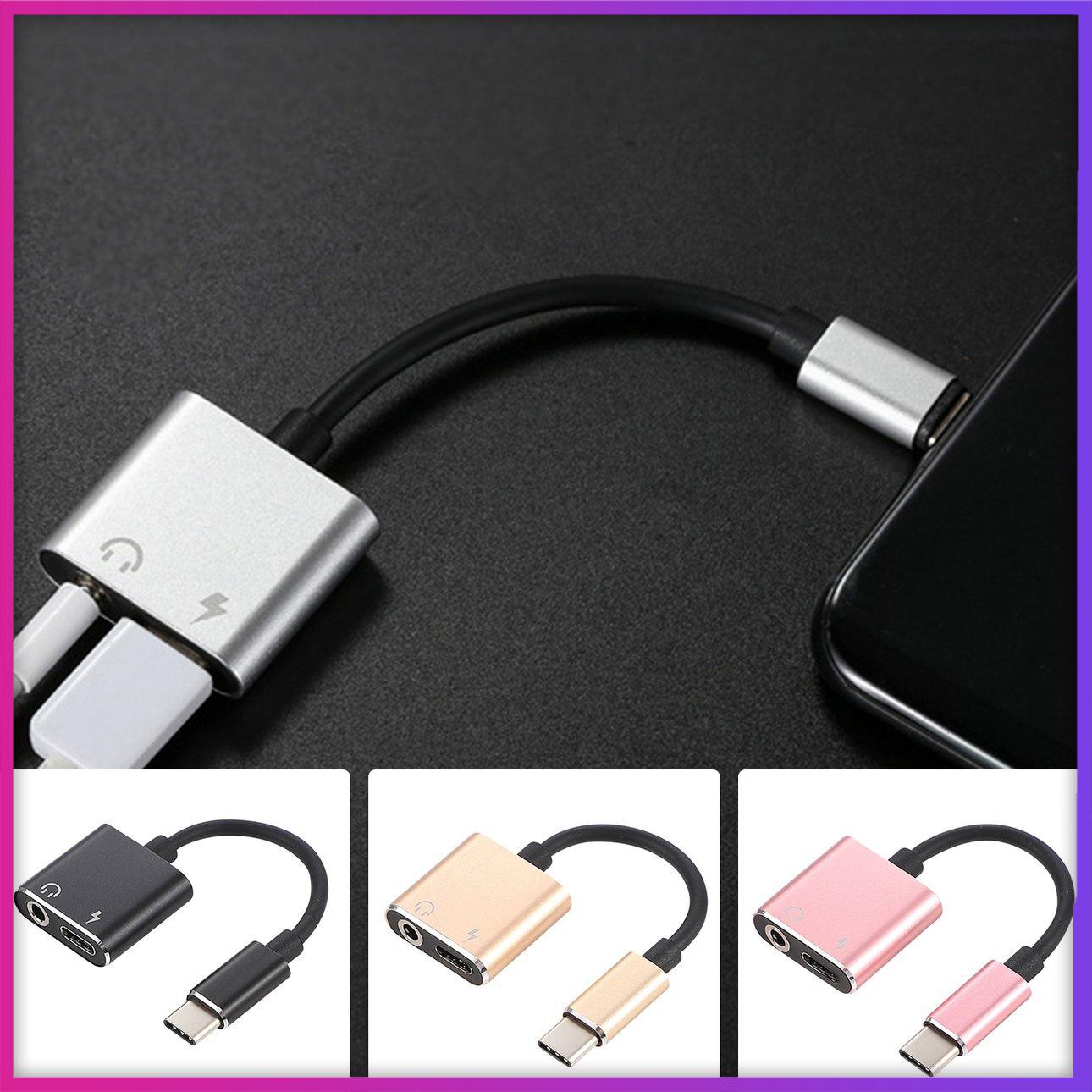 Dây Cáp Chuyển Đổi Đầu Usb C Sang Jack 3.5 Type C 2 Trong 1 3.5mm