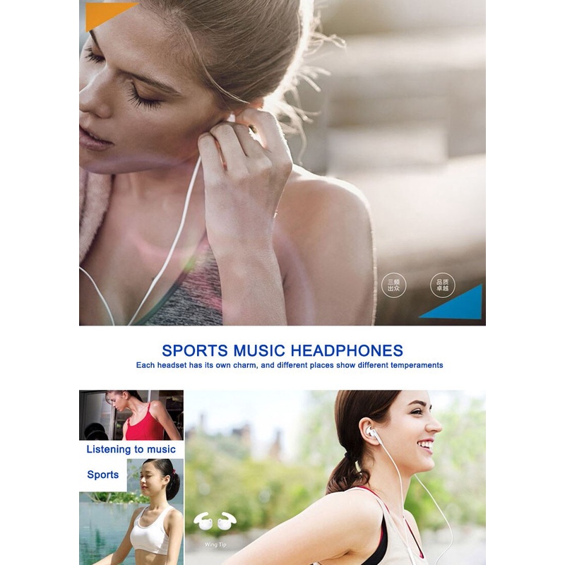 Tai Nghe Nhét Tai Có Micro Jack 3.5mm Phong Cách Thể Thao Chất Lượng Cao Cho samsung s6 s7 Ep-eg920