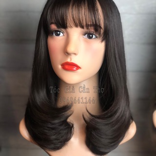 Tóc Bộ Cúp 45cm Nâu Đen