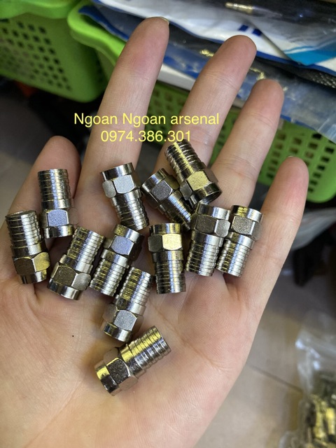 Jack giắc F5 bóp trơn, bóp ngang truyền hình cáp loại không dầu và có dầu.