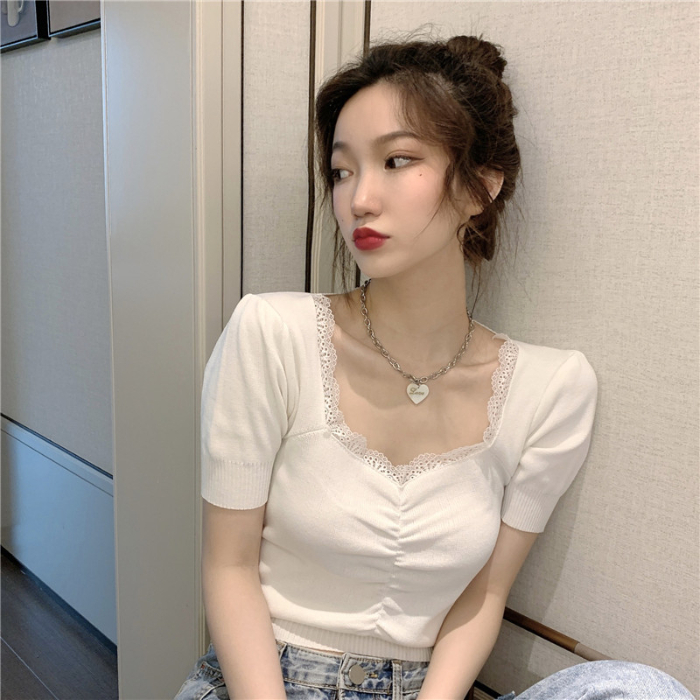 Áo lửng tay ngắn phong cách Hàn Quốc thời trang dành cho nữ | BigBuy360 - bigbuy360.vn