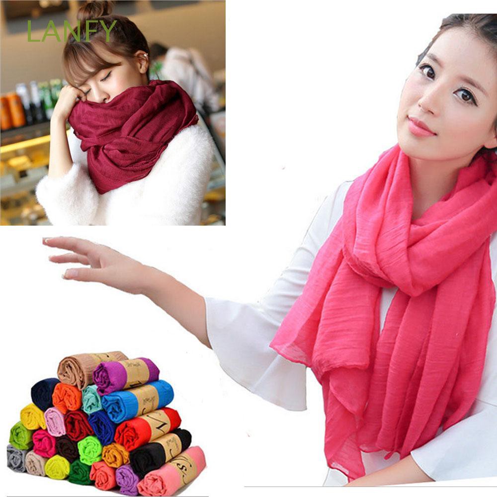 Lady Fashion Accessories Long Women &Apos;S Soft Cotton Scarves