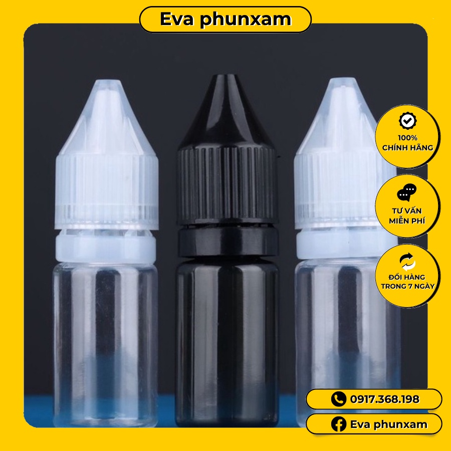 Lọ Nhựa Chiết Mực Xăm 10ml-15ml