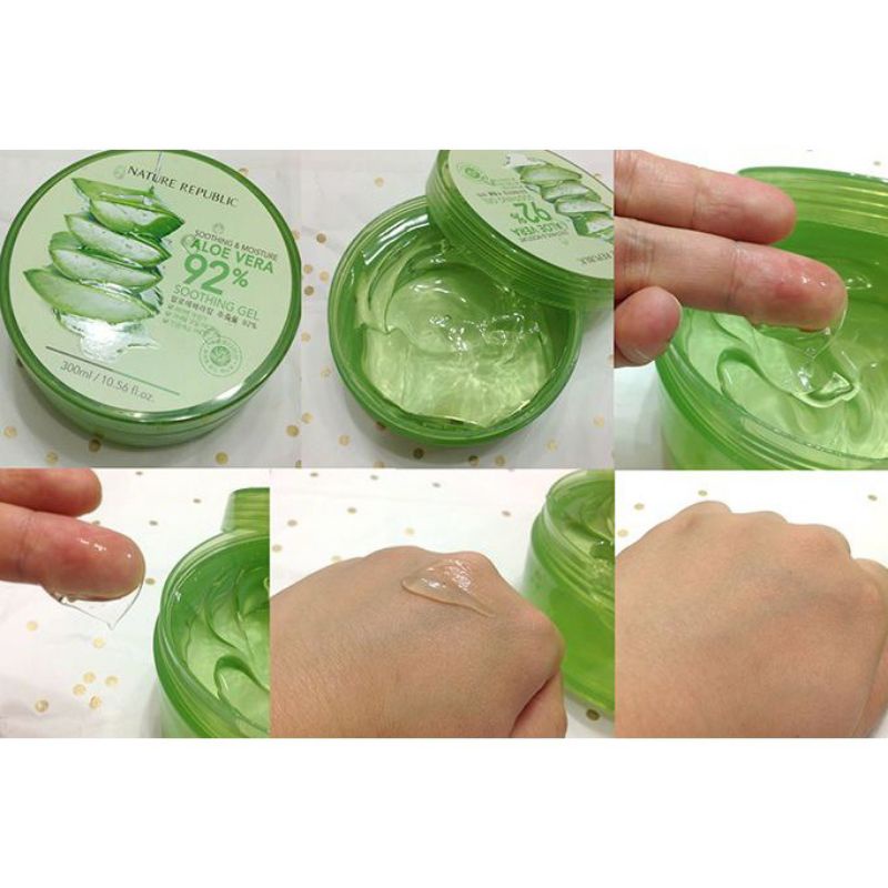 [Hàng Sẵn]Gel Lô Hội Aloe Vera Gel 220g, Dưỡng Ẩm, Kiểm Soát Dầu, Trẻ Hóa Làn Da, Mờ Vết thâm, Da Trắng Căng Mướt