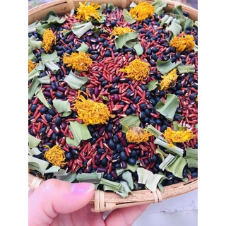 Trà gạo lứt đậu đen, đậu đỏ , lá dứa, hoa nhài, hoa cúc mick siêu ngon. Túi Zip 1kg. Lợi sữa, giảm kg , mát gan