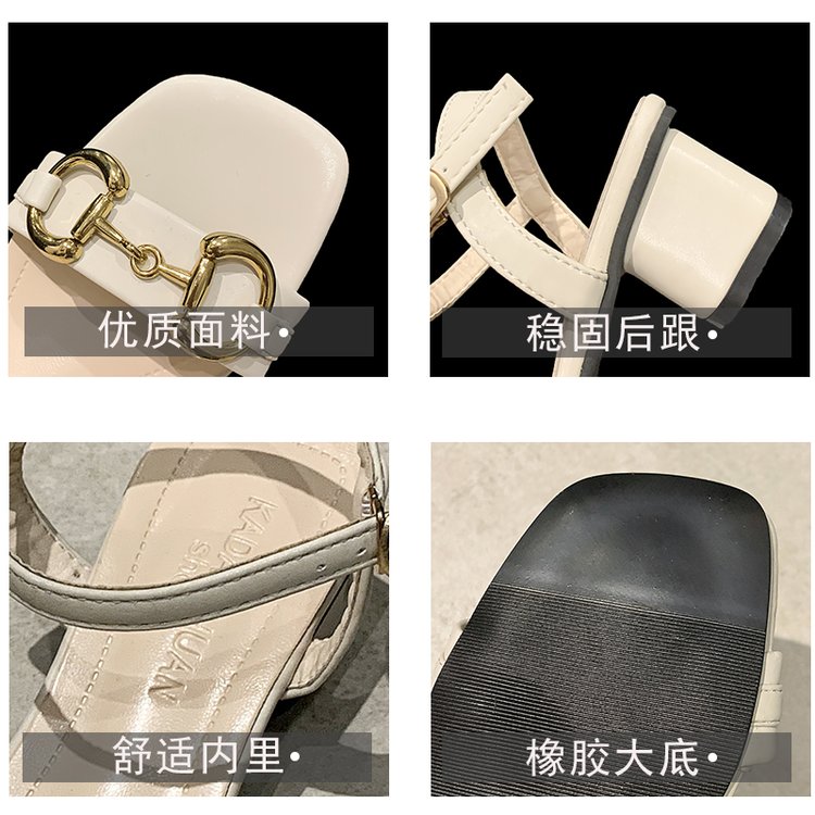 Giày Cao Gót Mũi Vuông Hở Ngón Thời Trang Cho Nữ | BigBuy360 - bigbuy360.vn