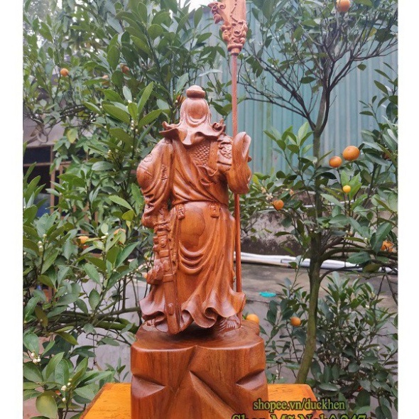 [GIA RE] Tượng Quan Công Chống Đao loai Mini Tượng Gỗ Quan Vân Trường Chạm khắc tinh xảo, tượng cao cấp
