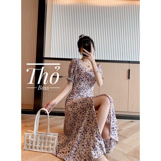 [Thanh Lý] D12 - ĐẦM BIGSIZE HOA TÍM TIỂU THƯ DÁNG DÀI