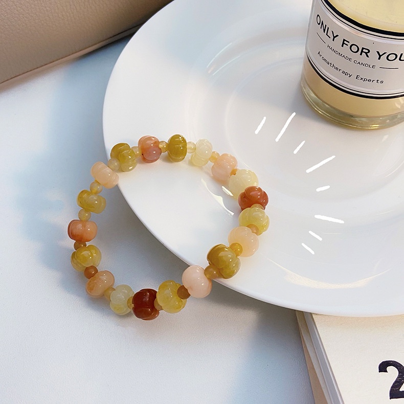 [Hàng Mới] Vòng Tay Hạt Đá Ngọc Bích Nhiều Màu Sắc Phong Cách Dân Tộc