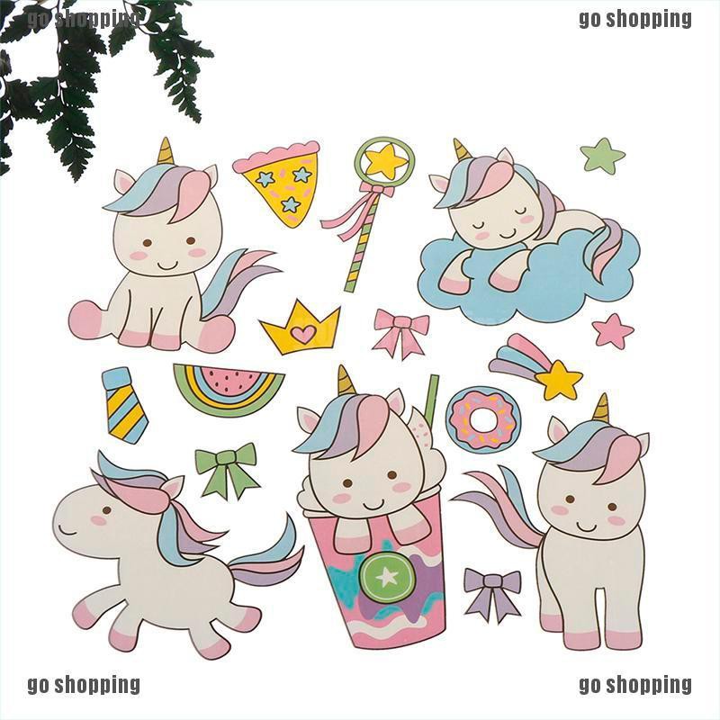 {go shopping}unicorn clothes patches heat transfer stickers diy printing iron on appliques