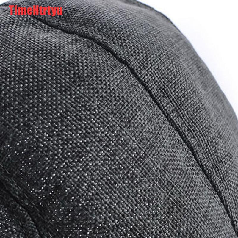 TimeHtrtyu Mens Vintage Herringbone Flat Cap Peaked Racing Hat Beret Country Golf Newsboy