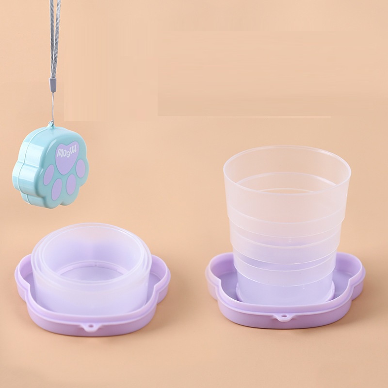 Ly Cốc Uống Nước Gấp Gọn Chân Mèo - Gấu Thỏ House