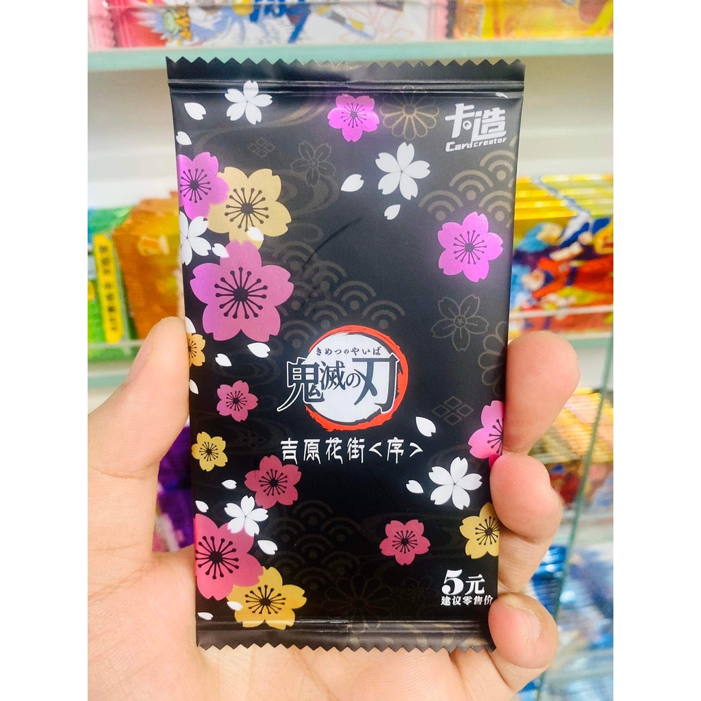 Tổng hợp Set 5 ảnh thẻ nhân phẩm Anime Kimetsu no Yaiba Thanh Gươm Diệt Quỷ ngẫu nhiên chibi xinh xắn